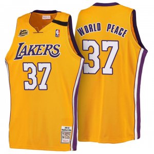 Maillot Retro 1999-00 Lakers World-Peace 37 Jaune