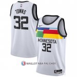 Maillot Minnesota Timberwolves Karl-Anthony Towns NO 32 Ville 2022-23 Blanc