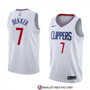 Maillot Los Angeles Clippers Sam Dekker Association 2018 Blanc