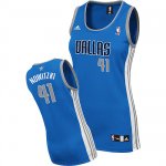 Maillot Femme de Nowitzki Dallas Mavericks #41 Bleu