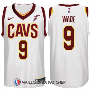 Maillot Cleveland Cavaliers Dwyane Wade 9 2017-18 Blanc  Maillot Cleveland Cavaliers Dwyane Wade 9 2017-18 Blanc