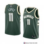 Maillot Milwaukee Bucks Brook Lopez Icon 2018 Vert