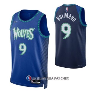 Maillot Minnesota Timberwolves Leandro Bolmaro NO 9 Ville 2021-22 Bleu