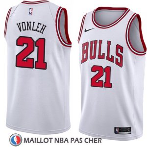 Maillot Chicago Bulls Noah Vonleh No 21 Association 2018 Blanc
