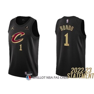 Maillot Cleveland Cavaliers Rajon Rondo NO 1 Statement 2022-23 Noir