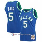 Maillot Dallas Mavericks Jason Kidd NO 5 Mitchell & Ness 1994-95 Bleu