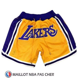 Short Lakers Retro Jaune