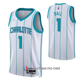 Maillot Charlotte Hornets Lamelo Ball NO 1 Association 2022-23 Blanc