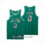Maillot Boston Celtics Jayson Tatum NO 0 75th Bandera Edition Vert