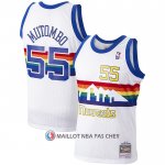 Maillot Denver Nuggets Dikembe Mutombo NO 55 Hardwood Classics Throwback Blanc