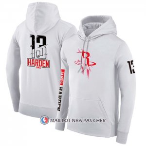 Veste a Capuche Houston Rockets James Harden Blanc