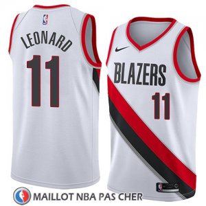 Maillot Portland Trail Blazers Meyers Leonard No 11 Association 2018 Blanc