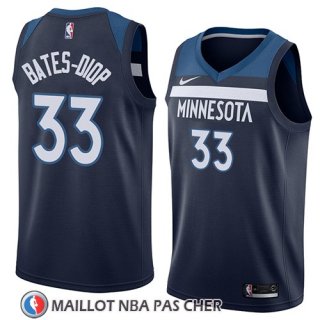 Maillot Minnesota Timberwolves Keita Bates-diop No 33 Icon 2018 Bleu