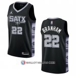 Maillot San Antonio Spurs Malaki Branham NO 22 Statement 2022-23 Noir
