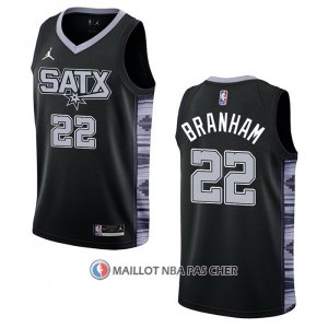 Maillot San Antonio Spurs Malaki Branham NO 22 Statement 2022-23 Noir