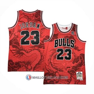 Maillot Chicago Bulls Michael Jordan NO 23 Asian Heritage Throwback 1997-98 Rouge