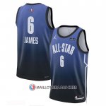 Maillot All Star 2023 Los Angeles Lakers LeBron James NO 6 Bleu