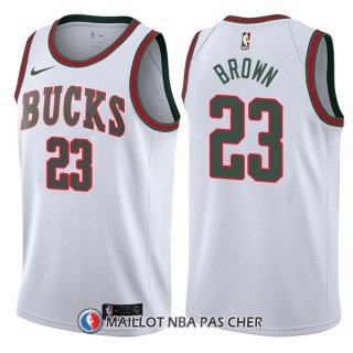 Maillot Milwaukee Bucks Sterling Brown Return To The Mecca Classic 23 2017-18 Blanc