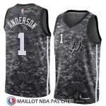 Maillot San Antonio Spurs Kyle Anderson No 1 Ciudad 2018 Gris