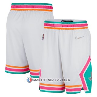 Short San Antonio Spurs Ville 2021-22 Blanc