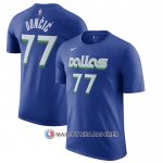 Maillot Manche Courte Dallas Mavericks Luka Doncic Ville 2022-23 Bleu