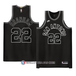 Maillot San Antonio Spurs Malaki Branham NO 22 Classic Authentique 2022-23 Noir