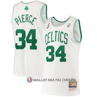 Maillot Boston Celtics Paul Pierce NO 34 Mitchell & Ness 2007-08 Blanc