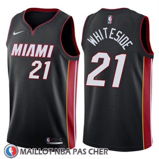 Maillot Miami Heat Hassan Whiteside No 21 Icon 2018 Noir