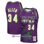 Maillot Milwaukee Bucks Ray Allen Mitchell & Ness 1996-97 Volet