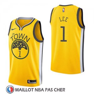 Maillot Golden State Warriors Damion Lee Earned 2018-19 Jaune