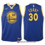 Maillot Authentique Enfant Golden State Warriors Curry 2017-18 30 Bleu