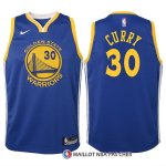 Maillot Enfant Golden State Warriors Curry 2017-18 30 Bleu