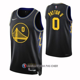 Maillot Golden State Warriors Gary Payton Ii no 0 Ville 2021-22 Noir
