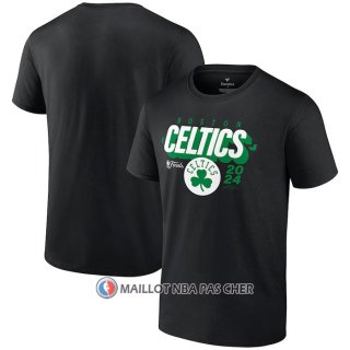 Maillot Manche Courte Boston Celtics 2024 NBA Finals Box Out Noir