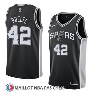 Maillot San Antonio Spurs Jakob Poeltl No 42 Icon 2018 Noir