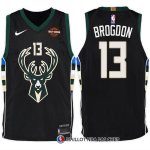 Maillot Milwaukee Bucks Malcolm Brogdon Statement Harley 2017-18 13 Noir