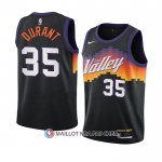Maillot Enfant Phoenix Suns Kevin Durant NO 35 Ville 2020-21 Noir