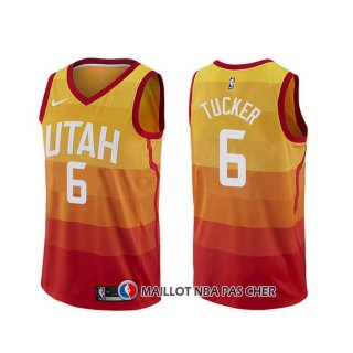 Maillot Utah Jazz Rayjon Tucker Ville Orange
