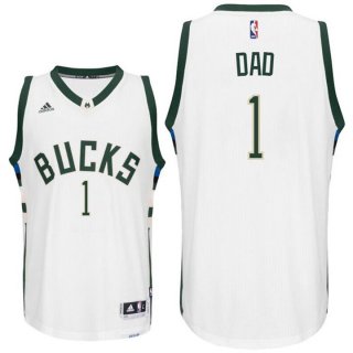 Maillot Fete des Peres Bucks Dad 1 Blanc