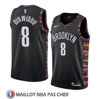 Maillot Brooklyn Nets Spencer Dinwiddie Ville 2019 Noir