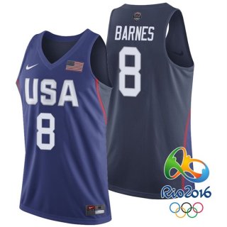 Maillot USA 2016 Barnes 8 Bleu