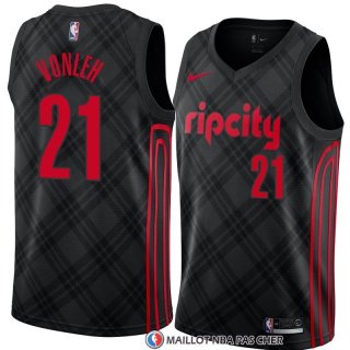 Maillot Portland Trail Blazers Noah Vonleh Ville 2018 Noir