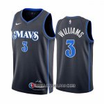Maillot Dallas Mavericks Grant Williams NO 3 Ville 2023-24 Bleu