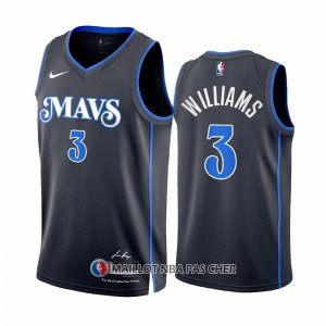 Maillot Dallas Mavericks Grant Williams NO 3 Ville 2023-24 Bleu