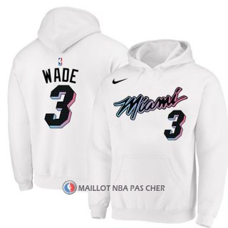 Veste a Capuche Miami Heat Dwyane Wade Ville 2020-21 Blanc