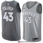 Maillot Minnesota Timberwolves Anthony Tolliver 43 Ciudad 2017-18 Gris