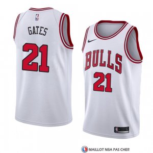 Maillot Chicago Bulls Kaiser Gates Association 2018 Blanc