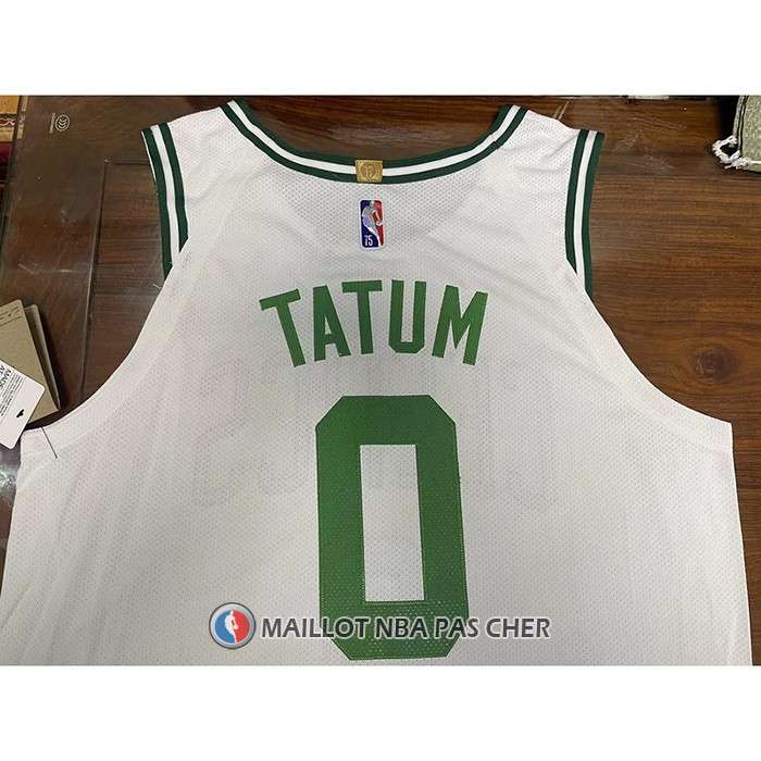 Maillot Boston Celtics Jayson Tatum NO 0 Association Authentique Blanc