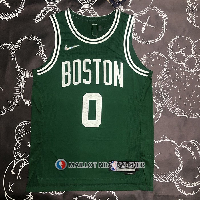 Maillot Boston Celtics Jayson Tatum NO 0 Icon Authentique Vert