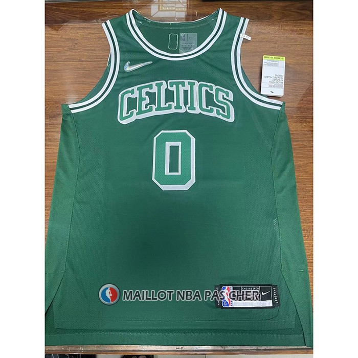 Maillot Boston Celtics Jayson Tatum NO 0 Ville Authentique Vert